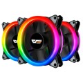Ventilador Caja Gaming Darkflash DR12 Pro / 120mm / A-Rgb / Pack 3 / Controladora y mando incluidos