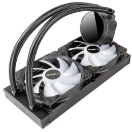 ÷ Sistema de refrigeracion liquida unyka uk352101 aquastorm 240 2x120mm 1800rpm iluminacion argb panta
