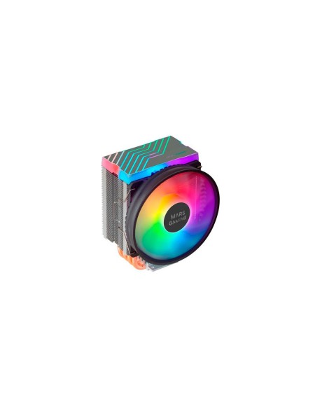 ÷ Ventilador con disipador para cpu mars gaming mcpu44 black iluminacion dual argb 4 heatpipes disipad