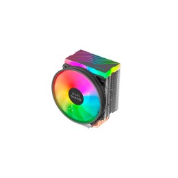 ÷ Ventilador con disipador para cpu mars gaming mcpu44 black iluminacion dual argb 4 heatpipes disipad